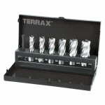 Set de brocas TERRAX Acero de alta velocidad (HSS) Estuche Weldon 75 Piezas