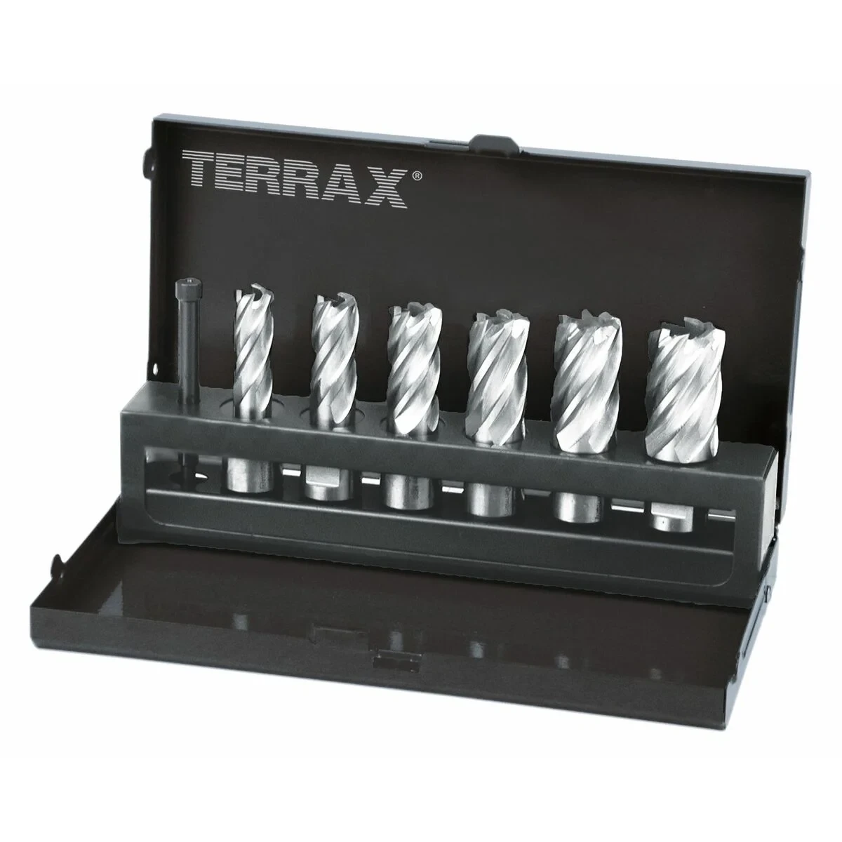 Set de brocas TERRAX Acero de alta velocidad (HSS) Estuche Weldon 75 Piezas