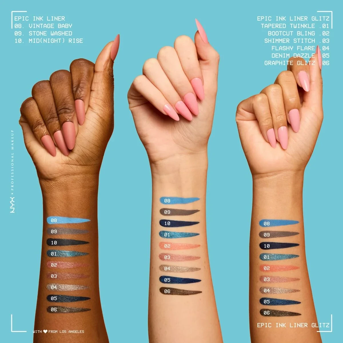 Set de Maquillaje NYX EPIC INK LINER GLITZ