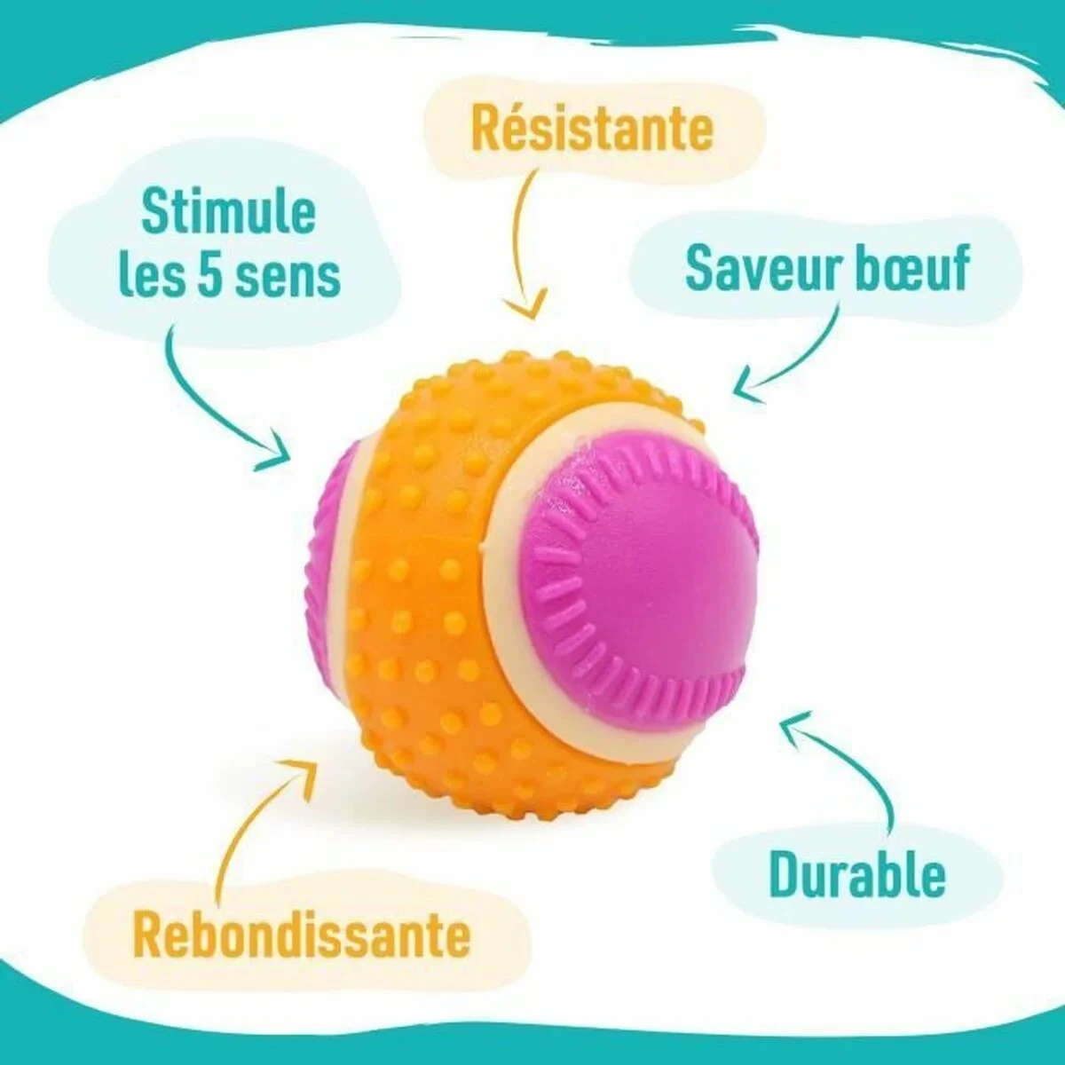 Peluche para perros Aimé Rosa Plástico