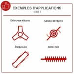 Desbrozadora multifunción Scheppach OMF52-4P 55 cc