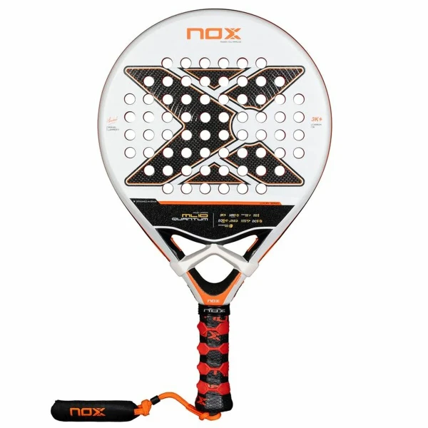 Pala de Pádel Nox ML10 Quantum 3K Blanco Fibra de carbono