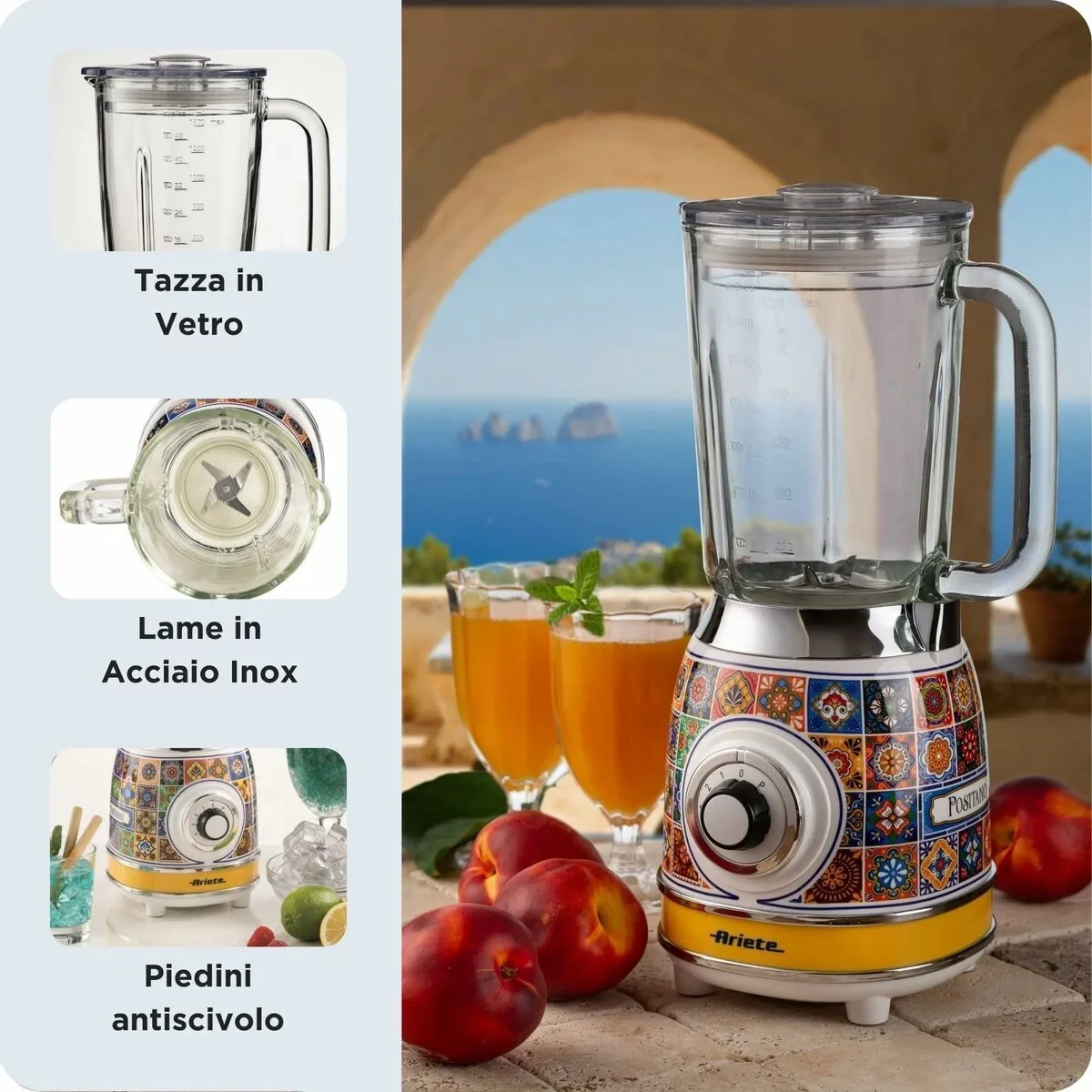 Batidora de Vaso Ariete 583 POSITANO 1000 W Amarillo 1,5 L