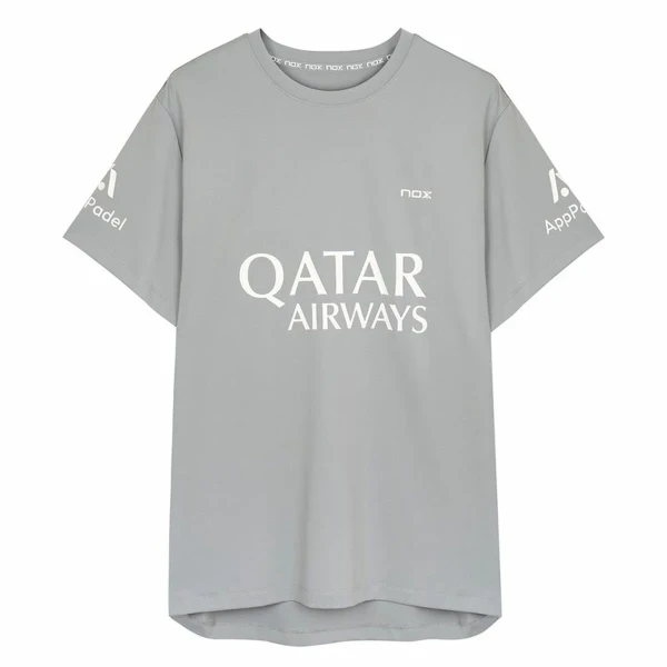 Camiseta de Manga Corta Hombre Nox Sponsorts AT10 Gris Gris claro