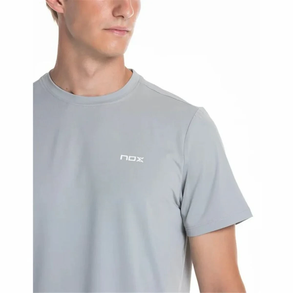 Camiseta de Manga Corta Hombre Nox Nox Team Regular Gris Gris claro
