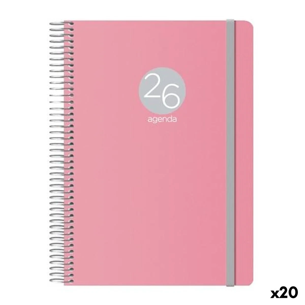 Agenda DOHE MEMPHIS Rosa 1/4 15 x 21 cm 2026 (20 Unidades)
