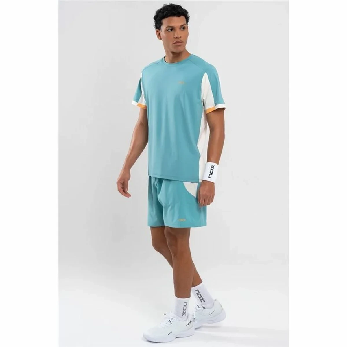 Pantalones Cortos Deportivos para Hombre Nox Pro Turquesa Azul Agua