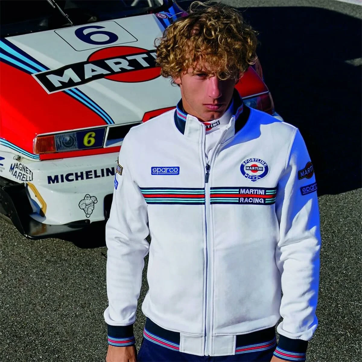 Sudadera con Capucha Sparco S01278MRBI0XS Blanco XS