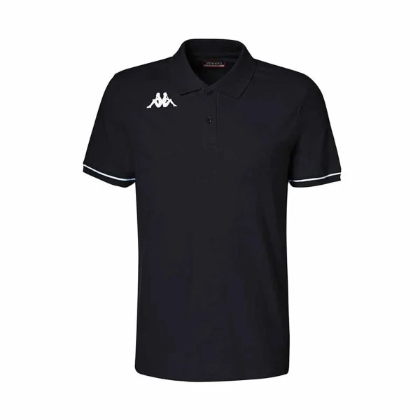 Polo de Manga Corta Hombre Kappa Kappa Barli Negro 4XL