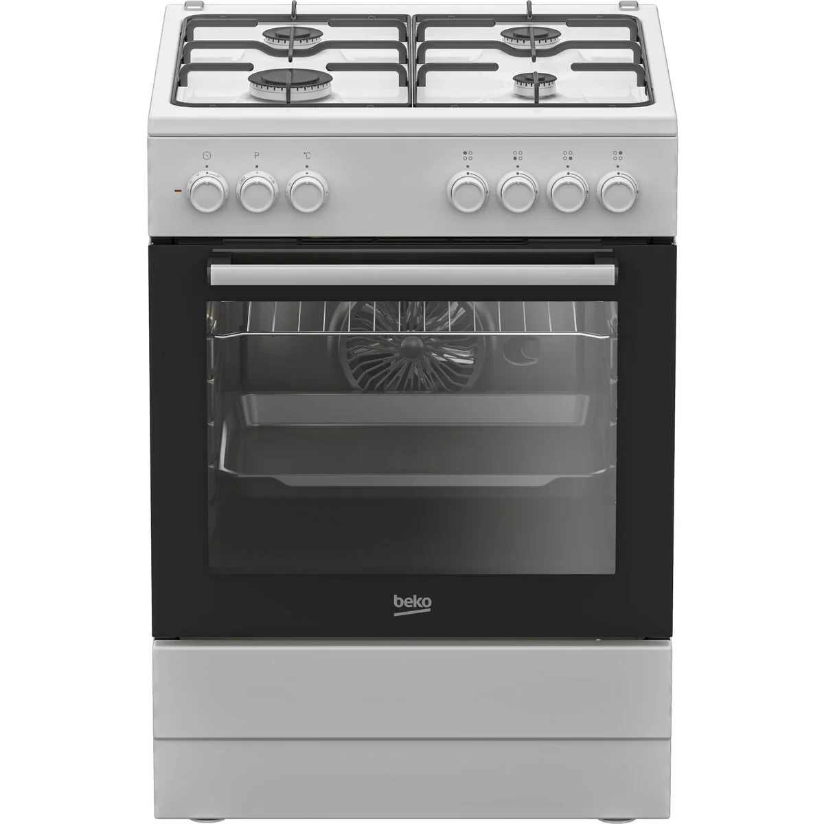Cocina de Gas BEKO FBE62120WD Blanco Negro