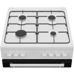 Cocina de Gas BEKO FBE62120WD Blanco Negro
