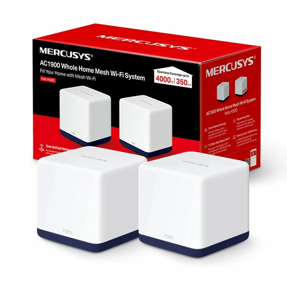 Punto de Acceso Mercusys Halo H50G(2-pack) Blanco 2 Unidades
