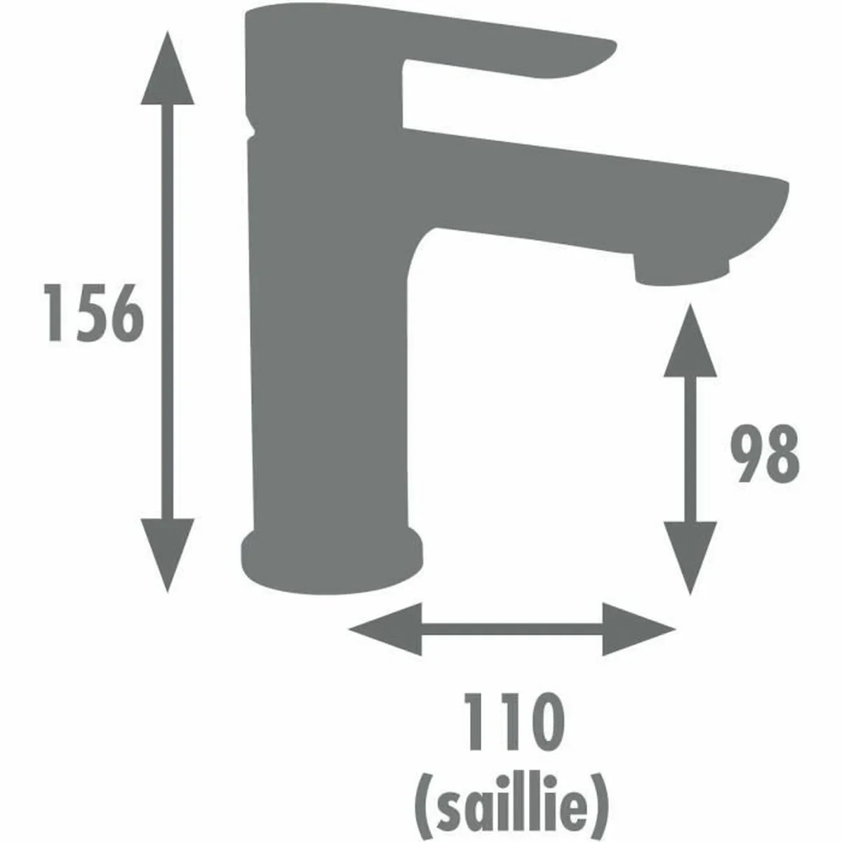 Grifo Monomando Edouard Rousseau MILK Grafito