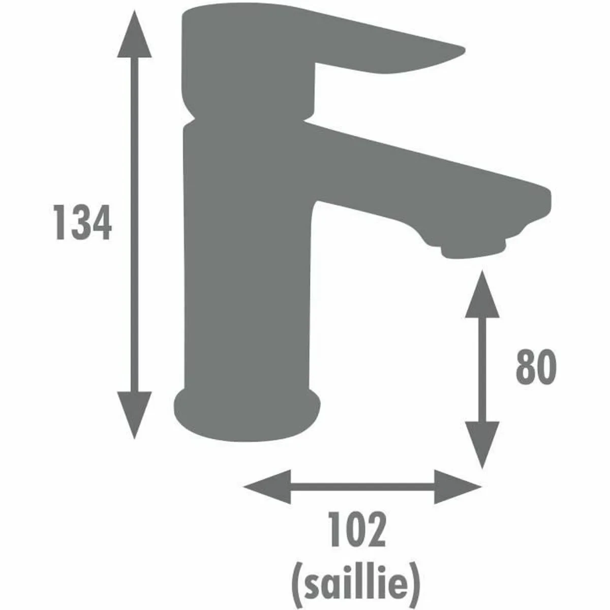 Grifo Monomando Edouard Rousseau MILK Grafito