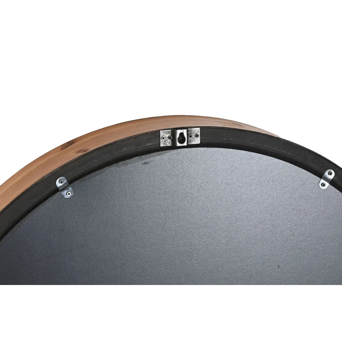 Reloj de Pared Home ESPRIT Negro Natural Cristal Madera de pino Loft 63,5 X 8 X 63,5 CM