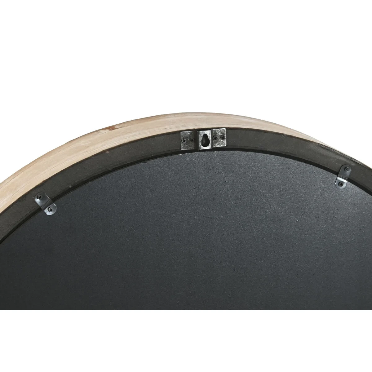 Reloj de Pared Home ESPRIT Blanco Natural Cristal Abeto Vintage 63,5 X 8 X 63,5 CM