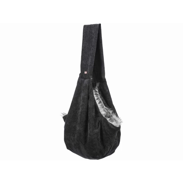 Bolso Bandolera para Mascotas Trixie Soft Negro Gris 22 × 20 × 60 CM