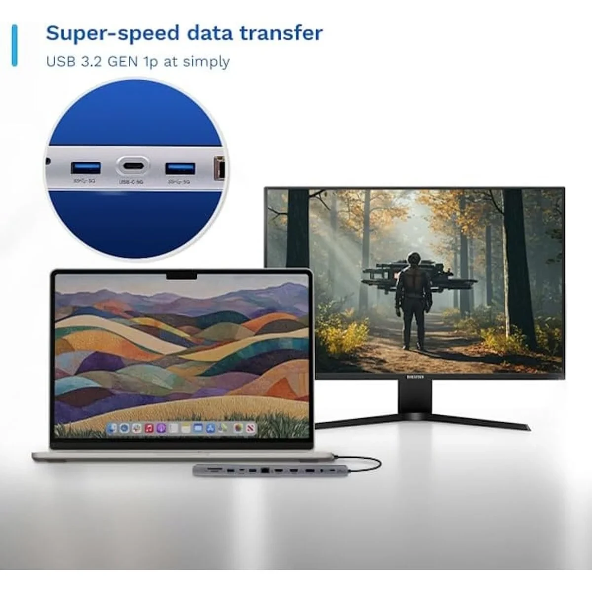 Hub USB Ewent EW1150 Gris