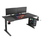 Mesa de Escritorio Genesis NDS-2250 Negro Acero Madera MDF (Reacondicionado A)