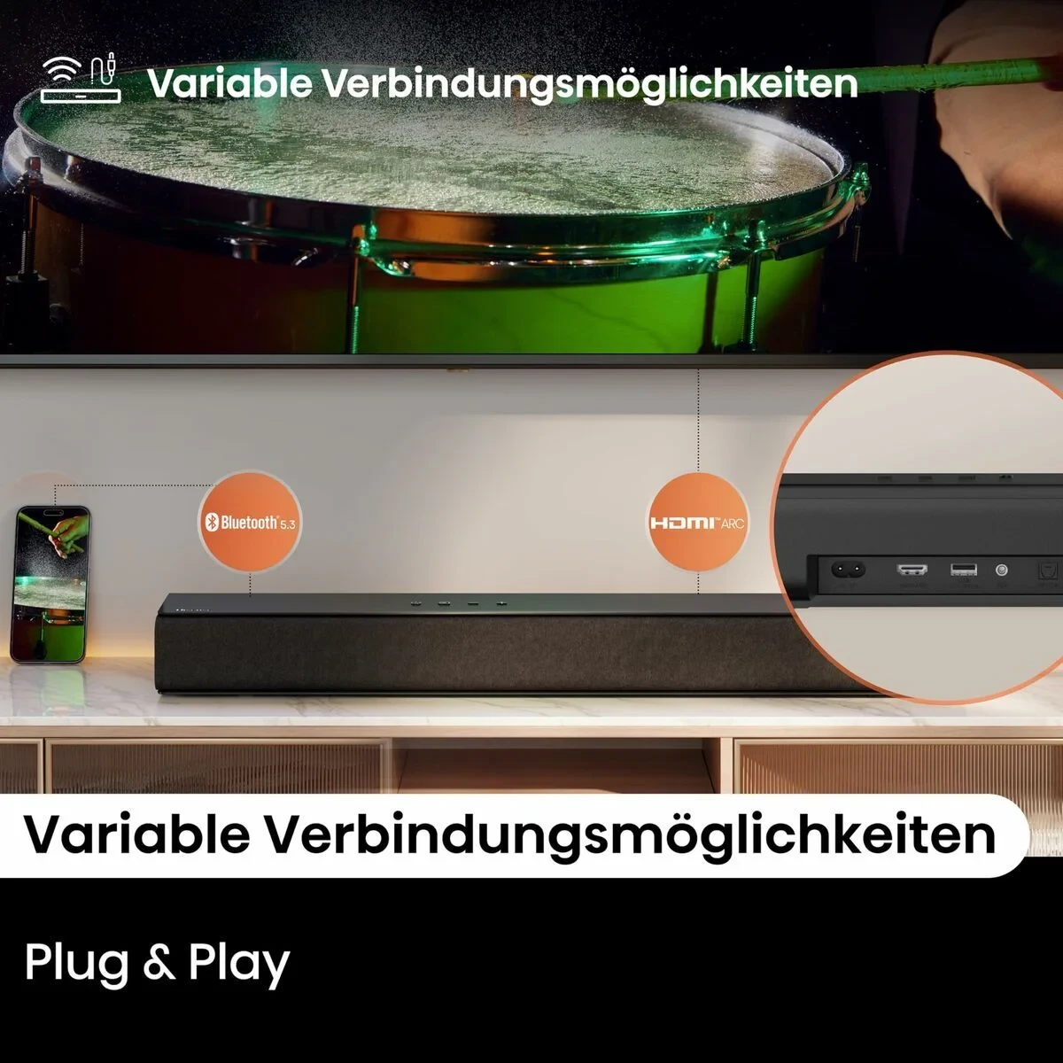 Barra de Sonido Hisense HS1000     120W Negro 120 W