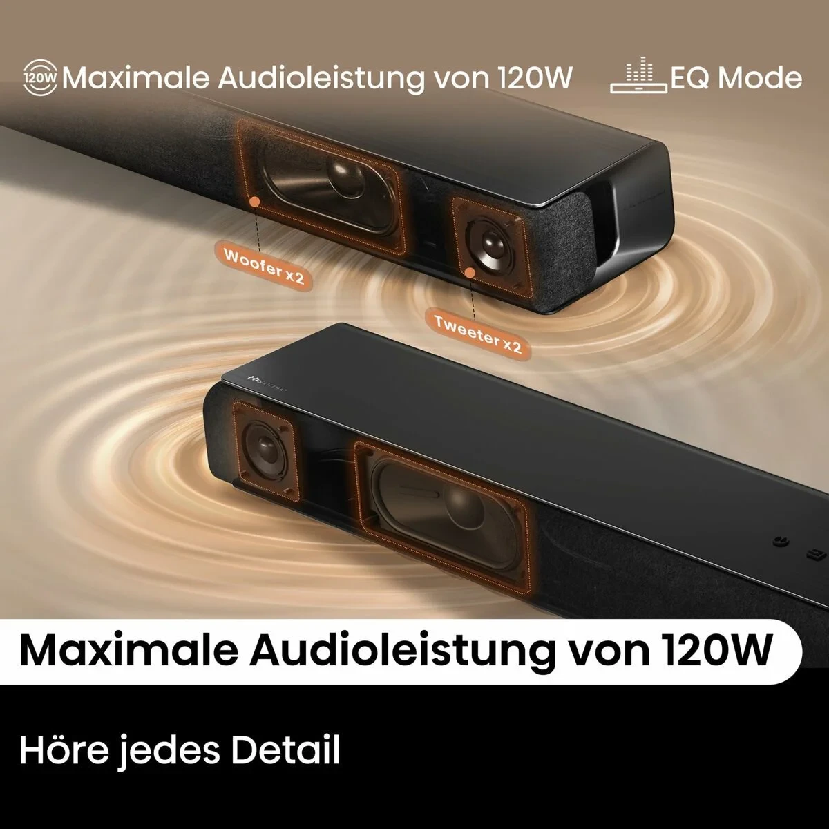 Barra de Sonido Hisense HS1000     120W Negro 120 W