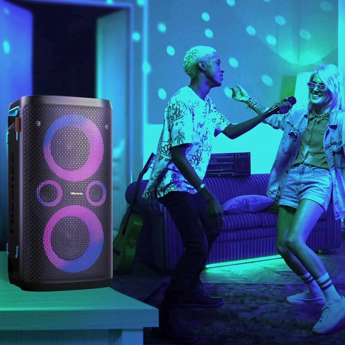 Altavoz Bluetooth Portátil Hisense PARTY STORM Negro 300 W