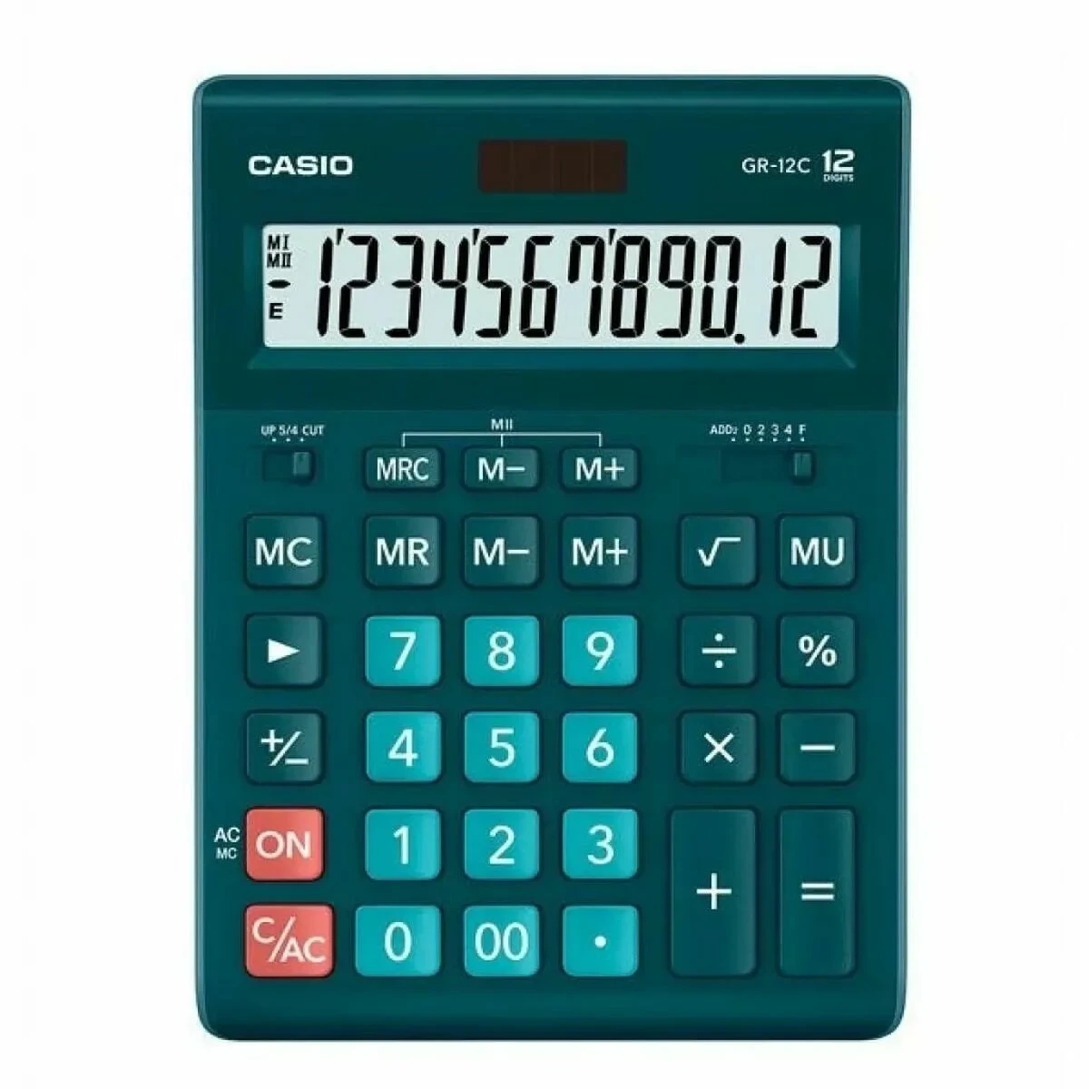Calculadora Casio GR-12C-DG Negro Verde Plástico
