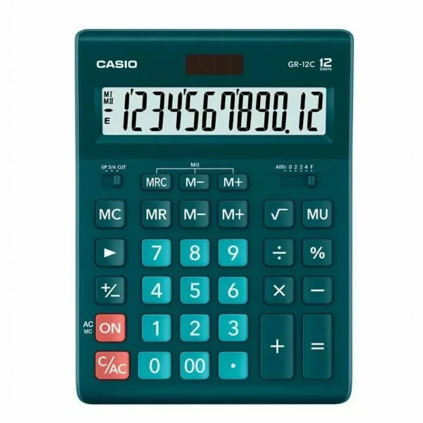 Calculadora Casio GR-12C-DG Negro Verde Plástico