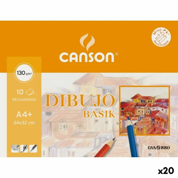Bloc de dibujo Canson 10 Hojas A4 (20 Unidades)
