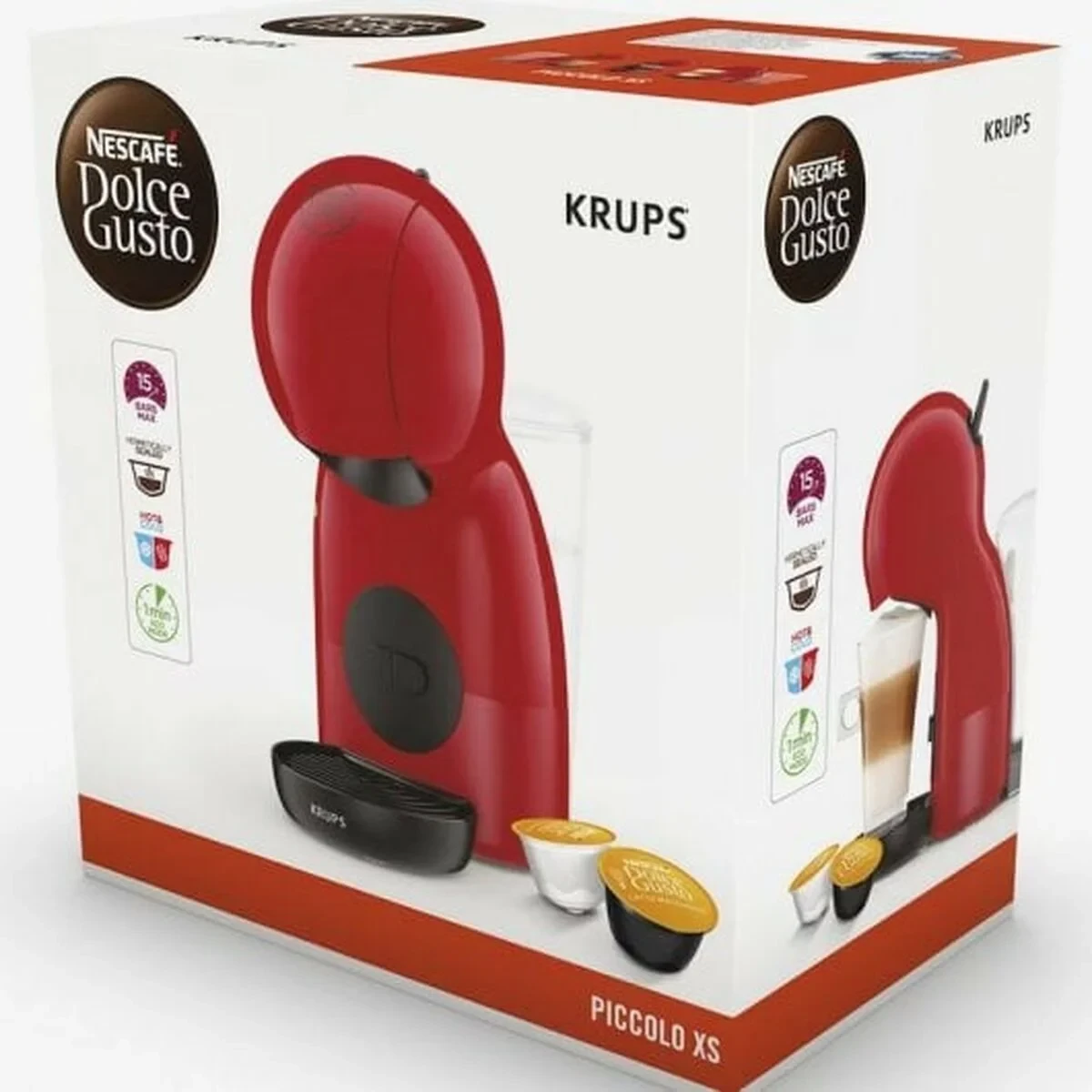 Cafetera de Cápsulas Krups KP1A35AS Rojo 1600 W 15 bar