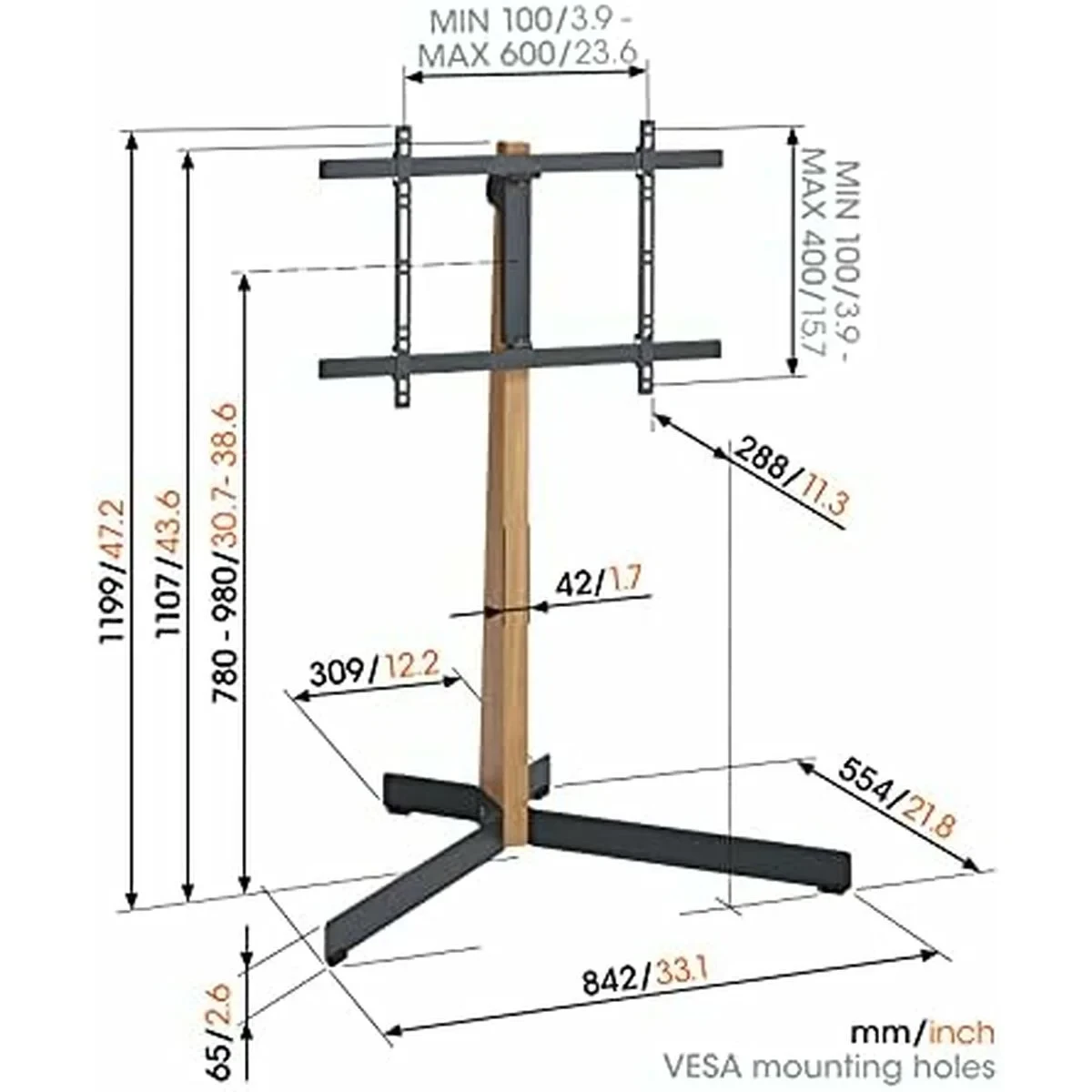Soporte TV Vogel's TVS3695 NEGRO 40"