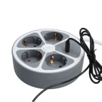 Regleta Enchufes 4 Tomas con interruptor TM Electron 3680 W Blanco Gris 30 W (1,5 m)