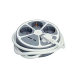 Regleta Enchufes 4 Tomas con interruptor TM Electron 3680 W Blanco Gris 30 W (1,5 m)