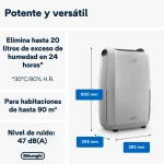 Deshumidificador DeLonghi DDSX220 5 L