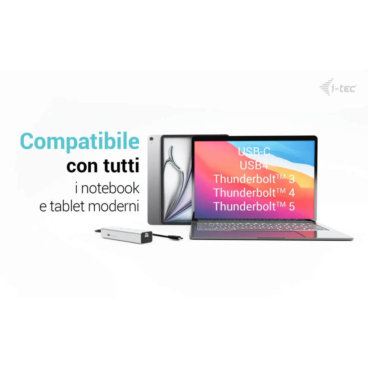 Hub USB i-Tec C31HUBMETAL8KPDPRO Plateado