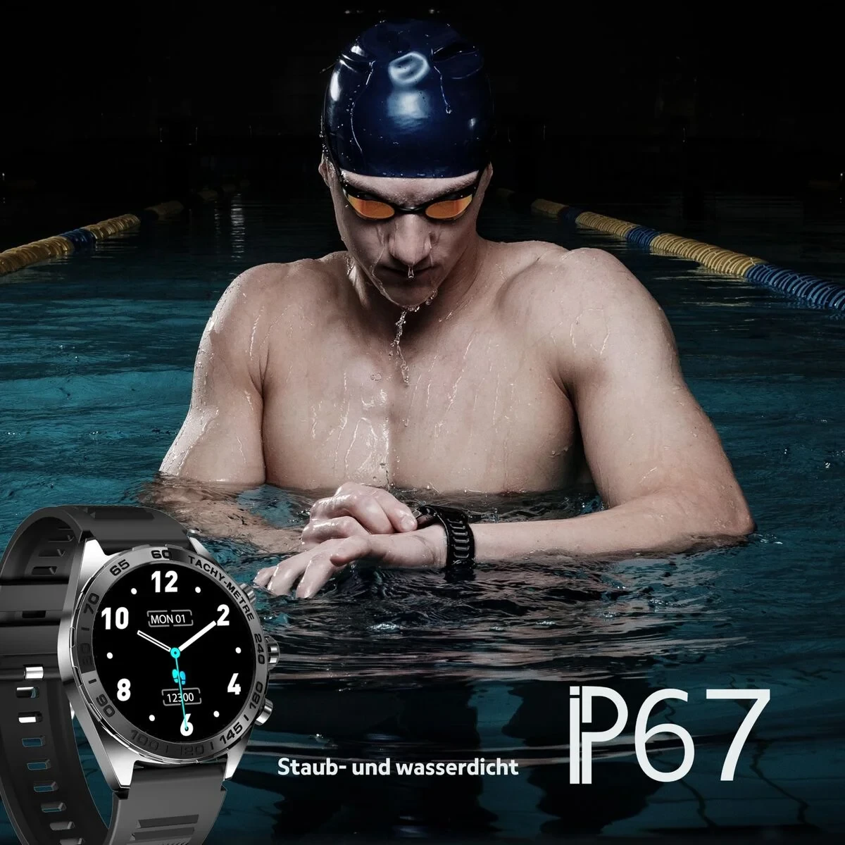 Smartwatch beafon WATCH 501 1,43" Acero Negro mate