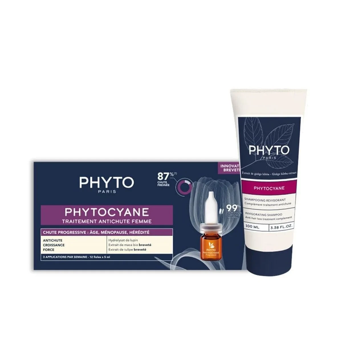 Set de Peluquería Phyto Paris PHYTOCYANE 2 Piezas