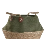 Caja Decorativa Home ESPRIT Verde Natural Fibra natural (3 Piezas)