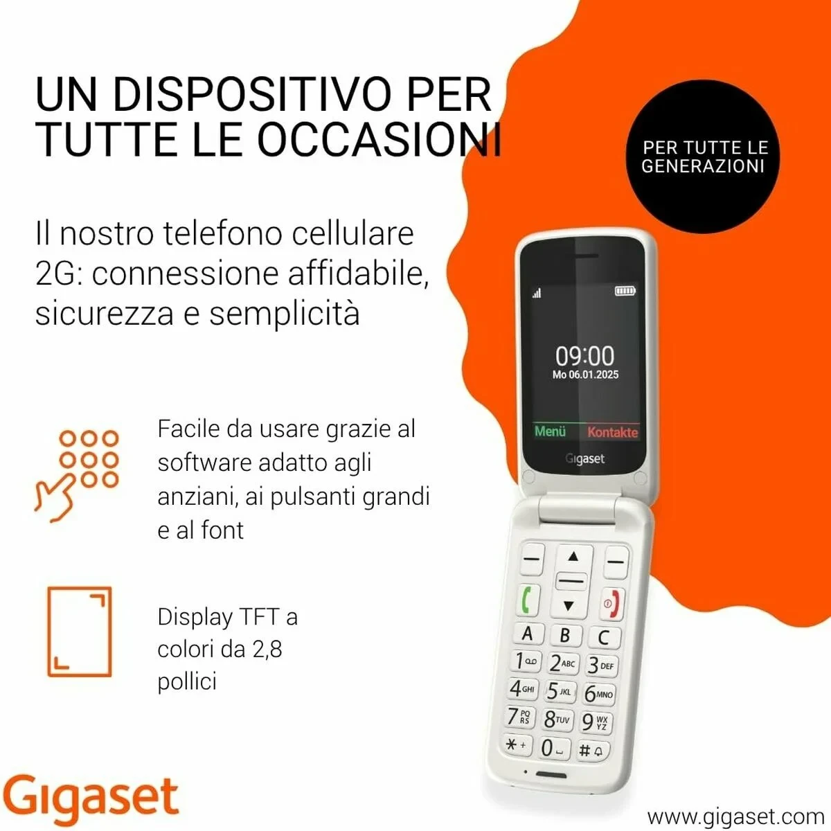Smartphone Gigaset S30853-H1231-R103 2,8" 32 MB RAM Blanco