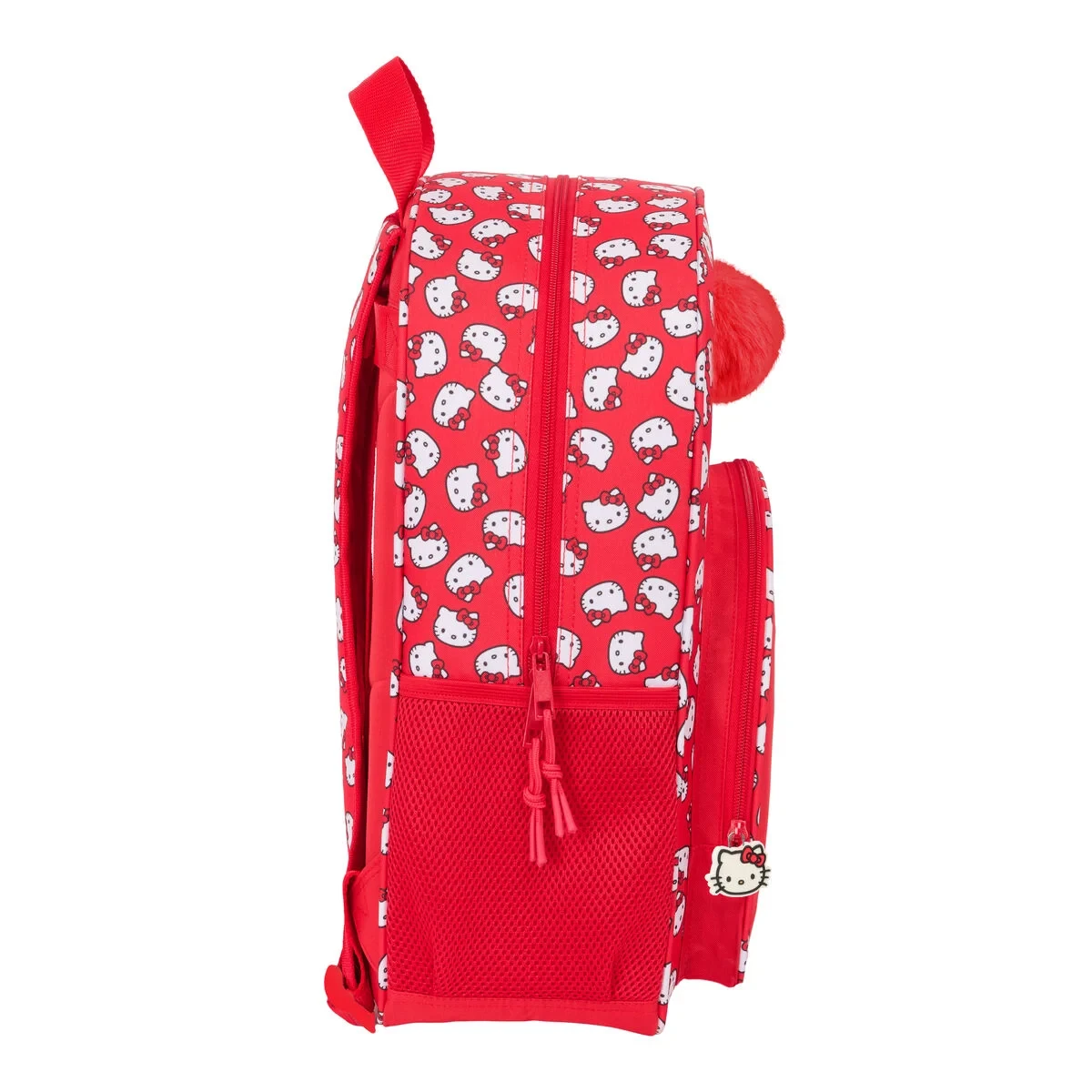 Mochila Escolar Hello Kitty Iconic Blanco Rojo 33 x 42 x 14 cm