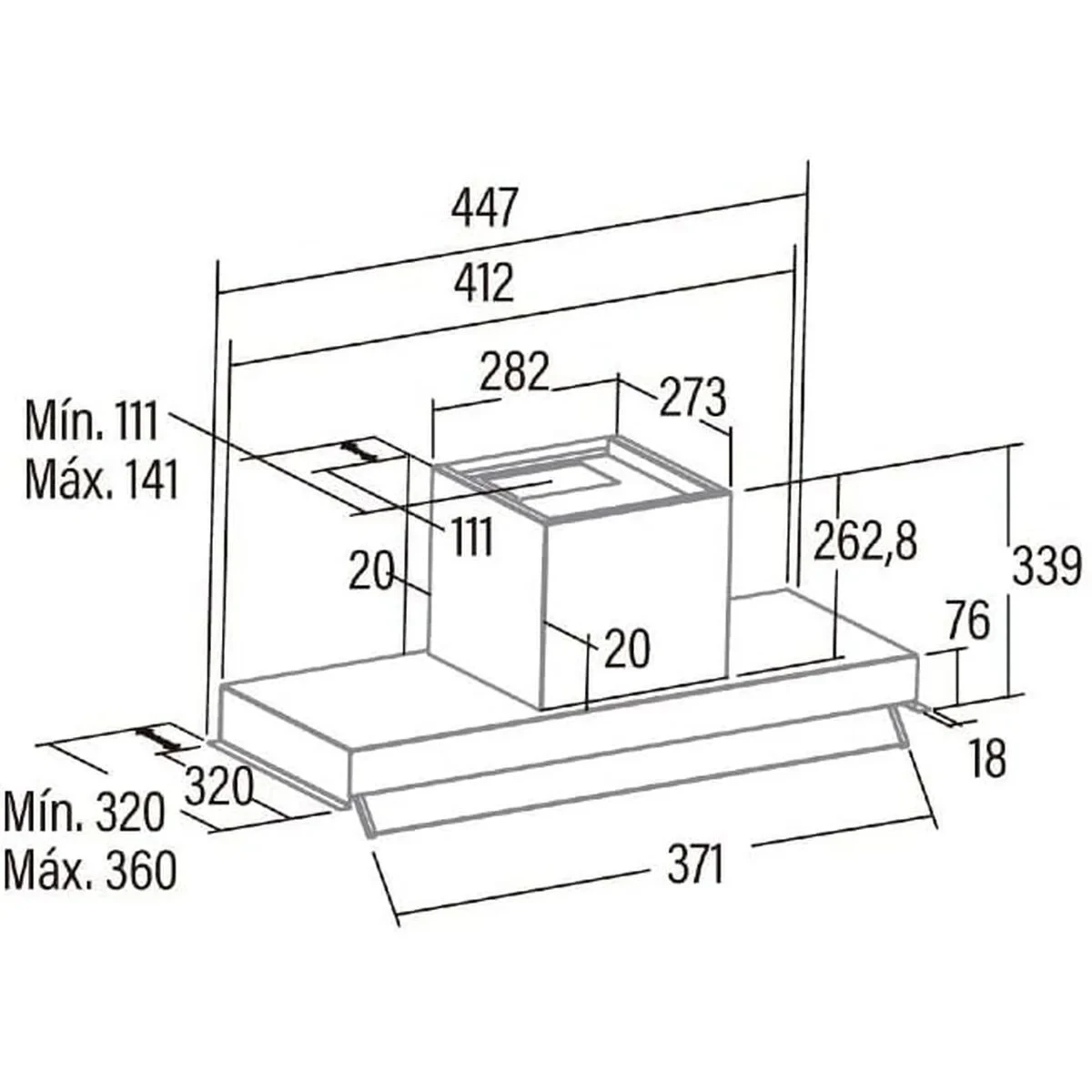 Extractor de Cocina Cata ARMONIA45X