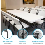 Mesa Plegable Lifetime Blanco 244 x 74 x 76 cm