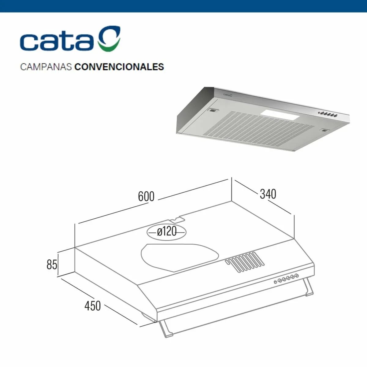 Extractor de Cocina Cata LFK6001X