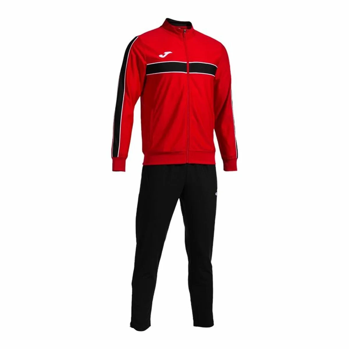 Chándal para Adultos Joma Sport Victory Negro Rojo Infantil Hombre 2 Piezas
