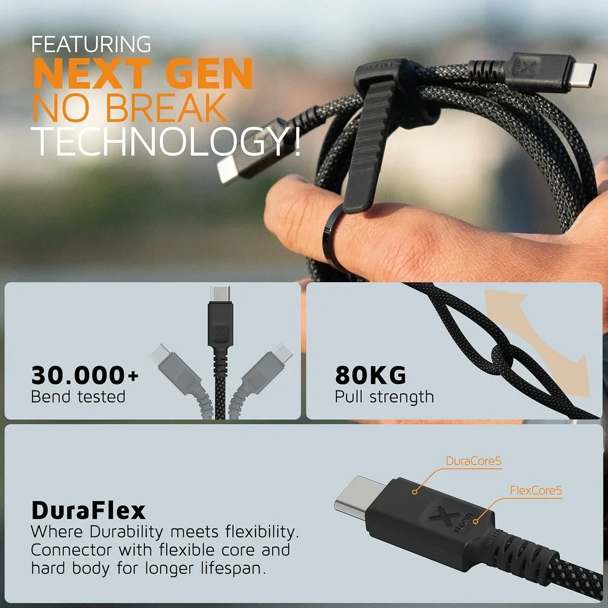 Cable USB Xtorm CX3101 Negro 3 m