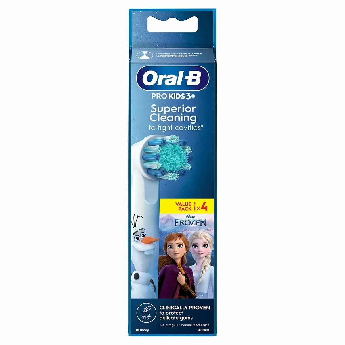 Cabezal de Recambio Oral-B EB10 4 FFS FROZEN II Morado (4 Unidades)