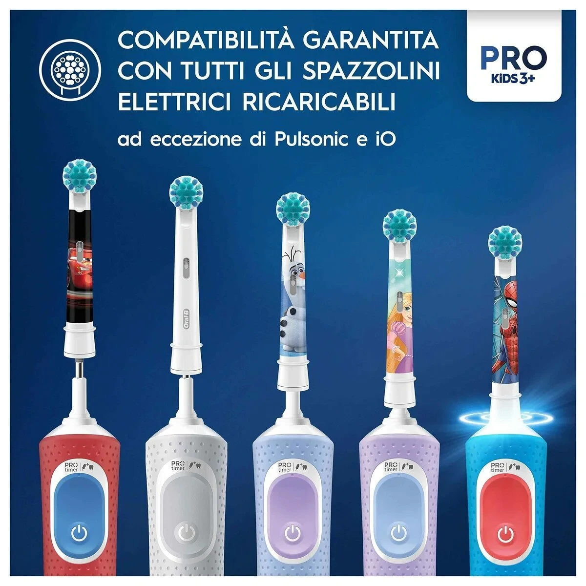 Cabezal de Recambio Oral-B EB10 4 FFS FROZEN II Morado (4 Unidades)