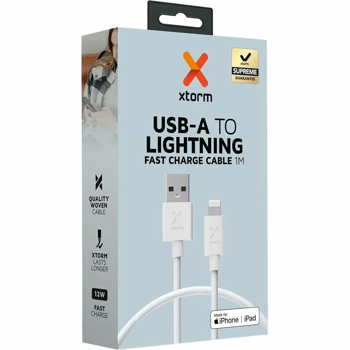 Cable USB Xtorm CXG2010 Blanco (2 Unidades)