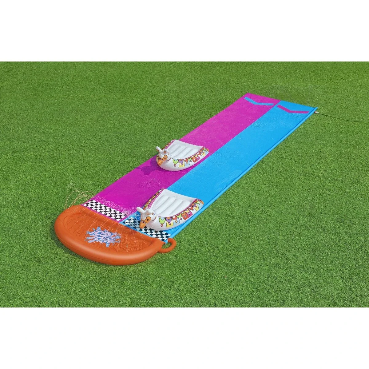 Bestway Pista Deslizante con Hinchables Doble Animales Llama 488x138 cm +3 Años Jardin 52320