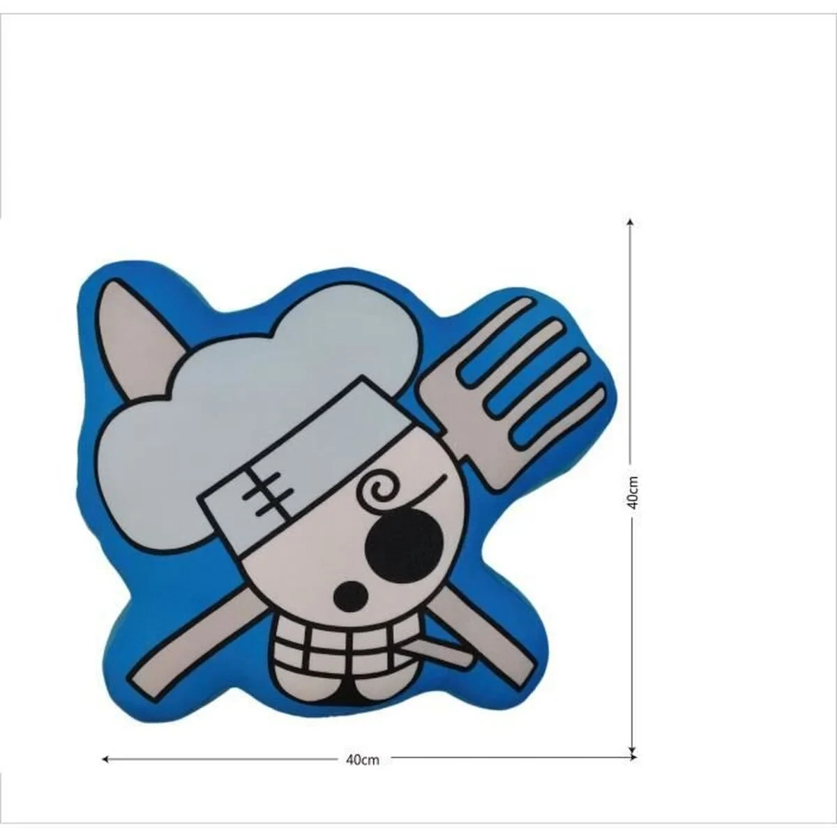 Cojín One Piece Amarillo Negro Poliéster Impreso